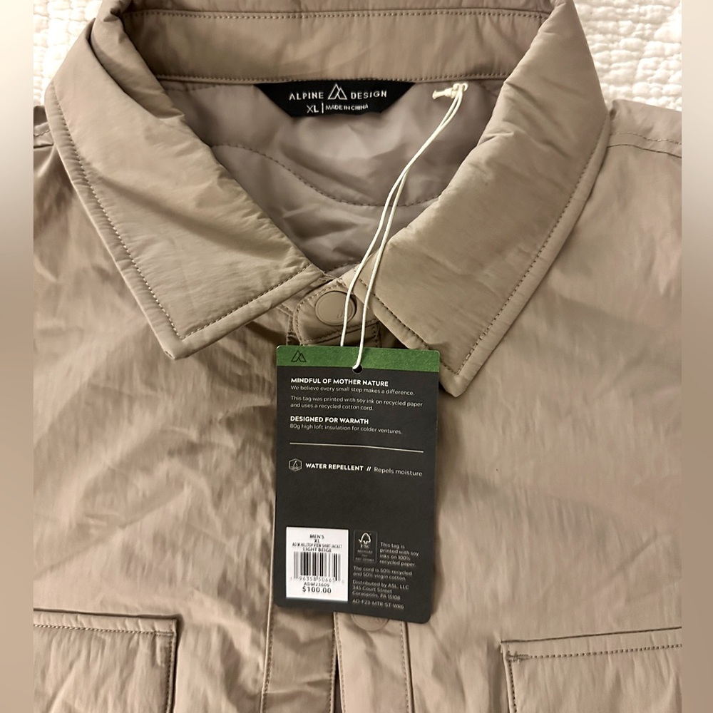 🆕Men,Alpine Design HILLTOP VIEW SHIRT JACKET
LIGHT BEIGE SZ XL MSRP $100